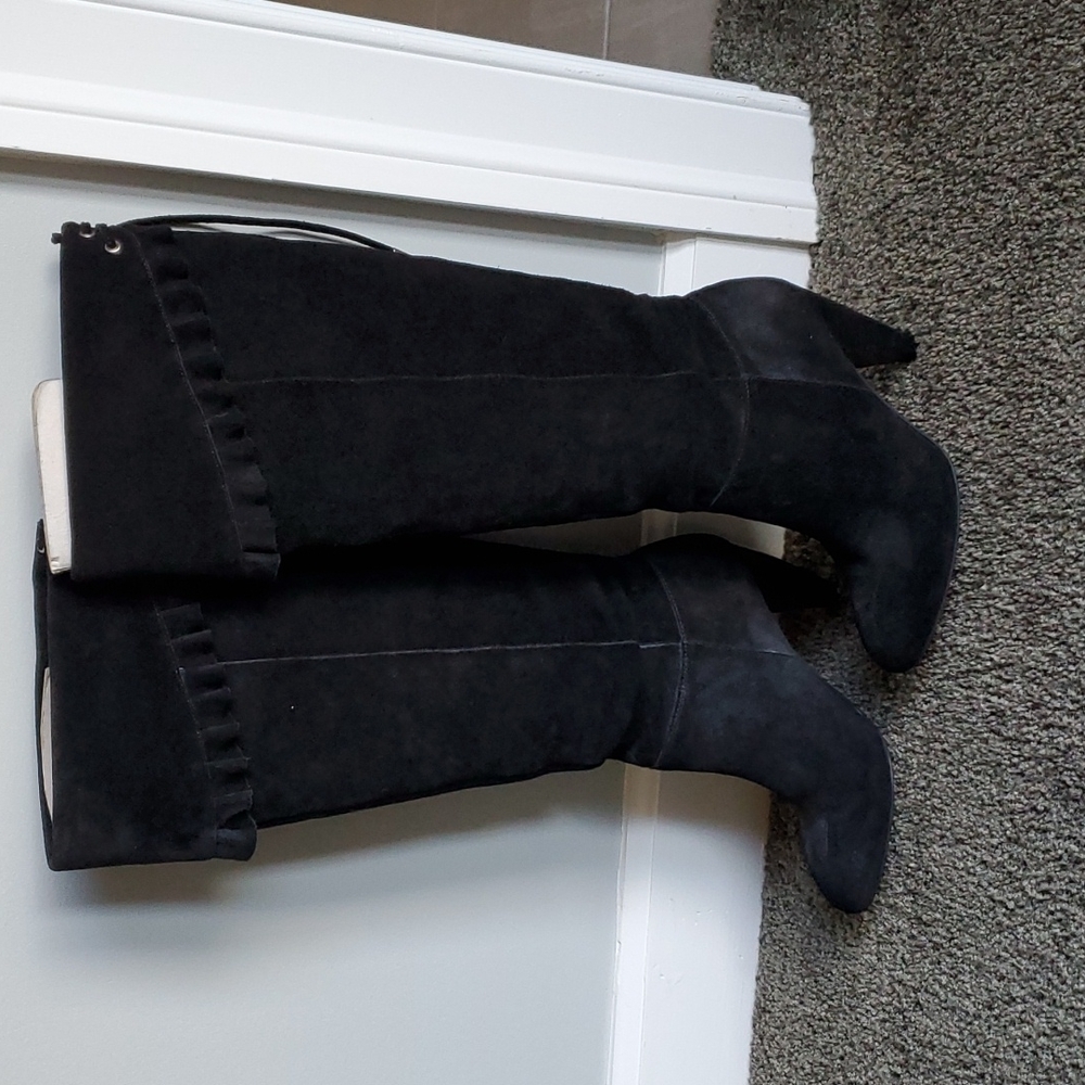 BCBG black suede over the knee boots sz. 7.5